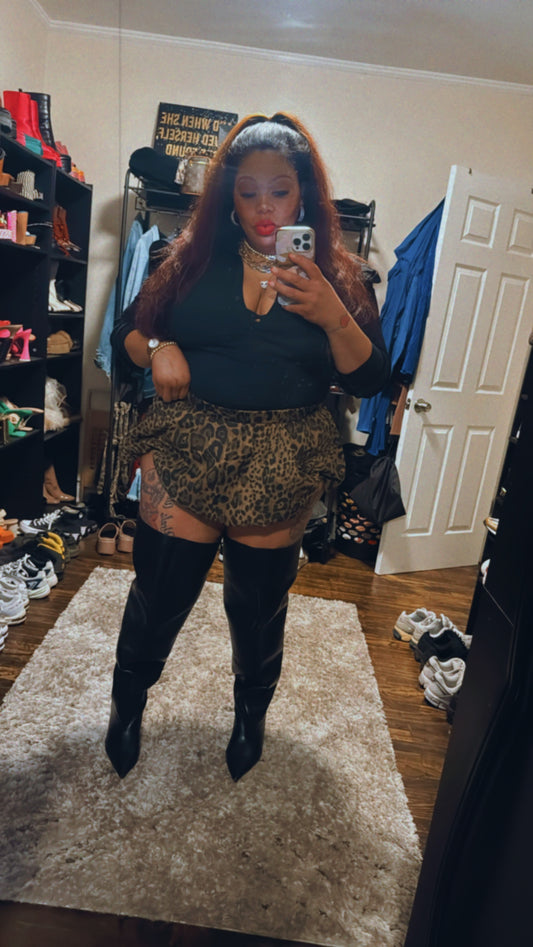 Bubble Leopard Skirt