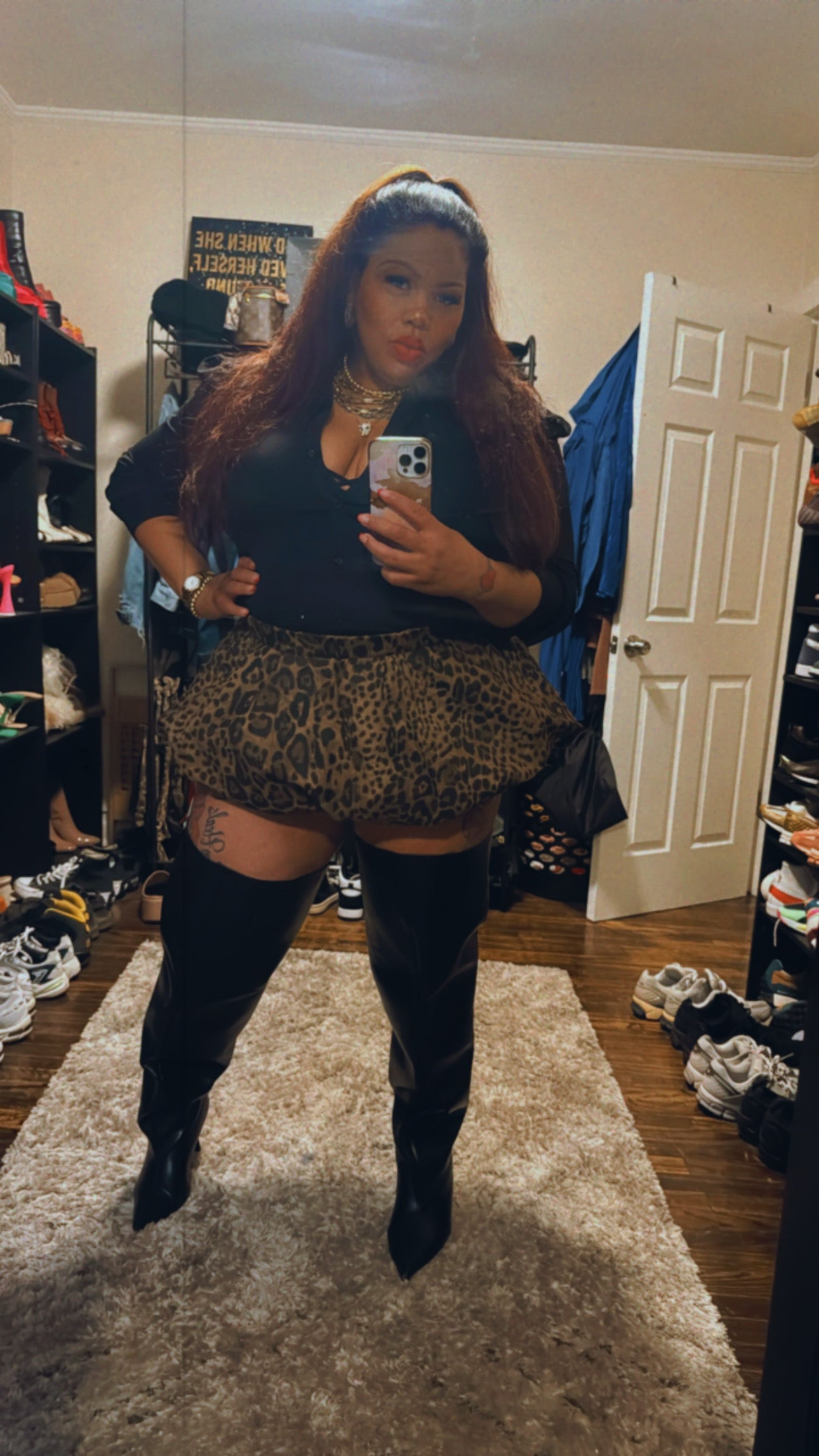 Bubble Leopard Skirt