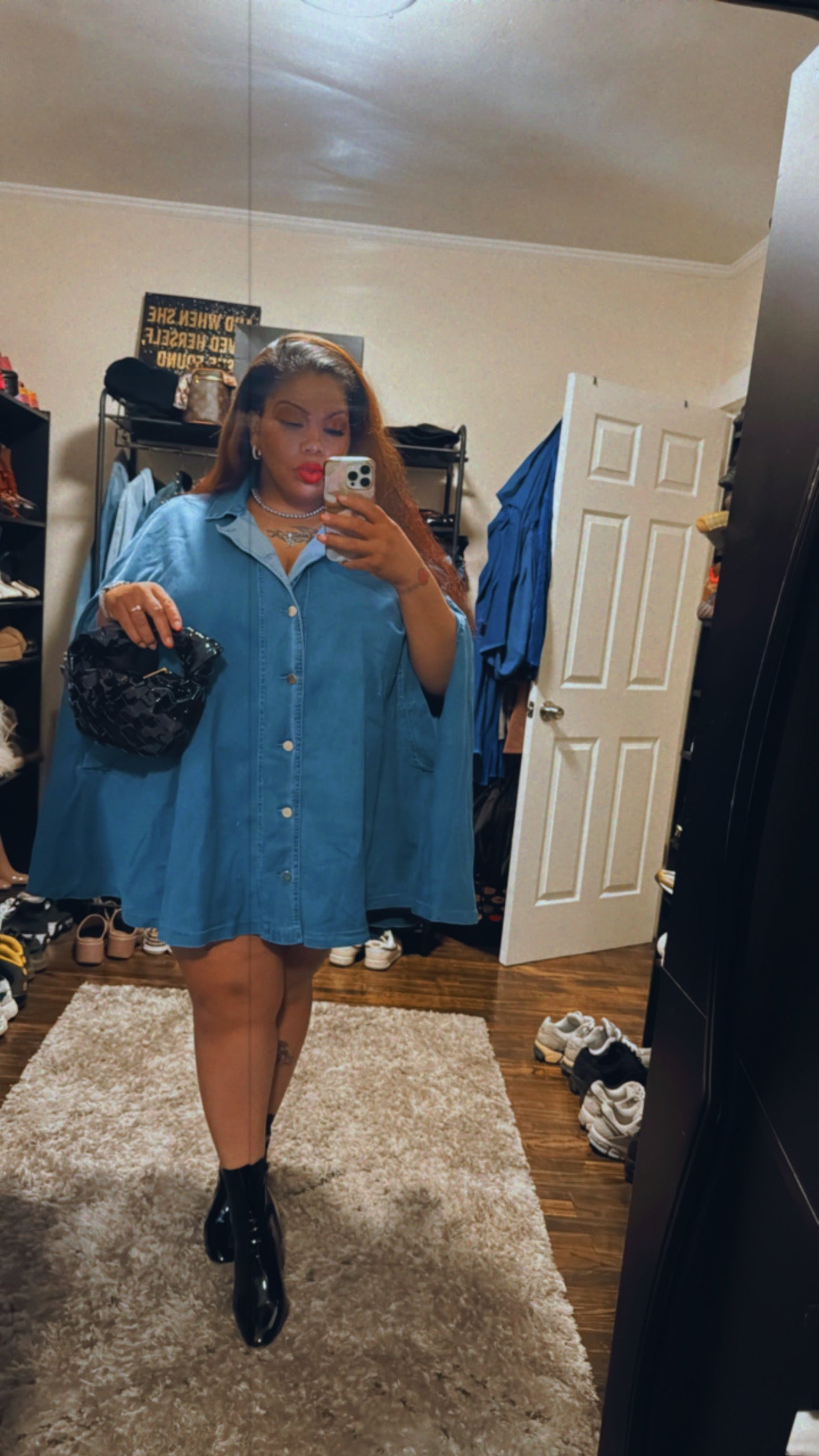 High Low Denim Cape
