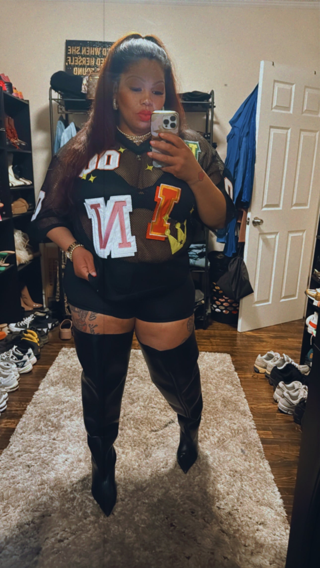 Patchwork Fishnet Jersey