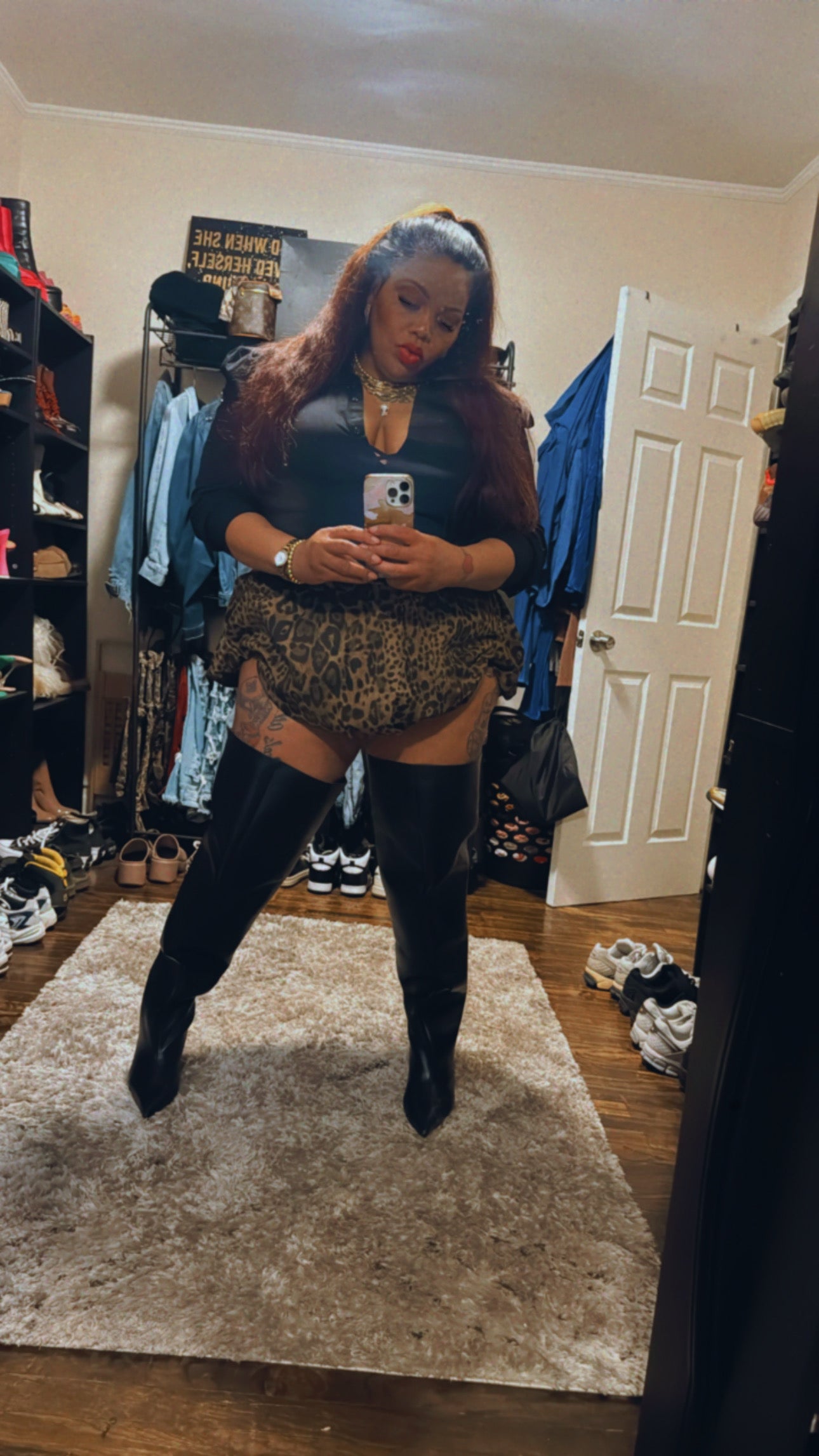 Bubble Leopard Skirt